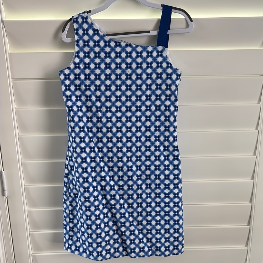 Blue and White Patterned Girl’s Dress